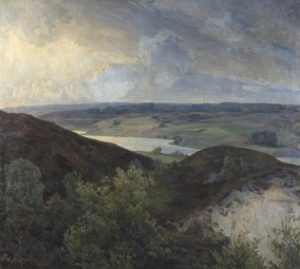 "Bakkerne ved Thorsø" (1901) Maleri af H.P. Kofoed (1868-1908)