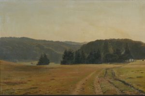 Vesterlundgaard (for enden af nuværende Vesterlundvej) malet af Harald Foss