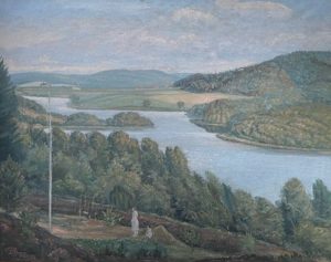 Maleri af Emil Janus Weinreich (1928) Udsigt fra nr. 111.