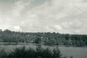 Udsigt mod sommerhusområdet fra sydsiden af Thorsø