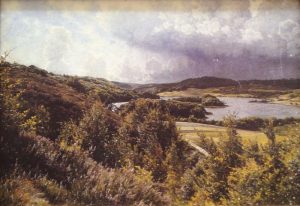 Uvejr over Thorsø. Kunstmaler Peder Mønsted, 1906.
